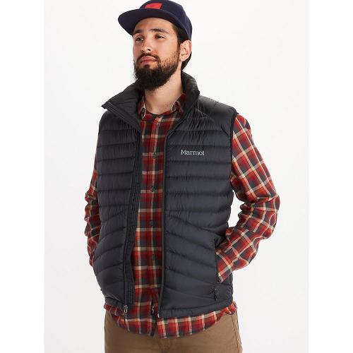 Marmot Vest Black NZ - Highlander Jackets Mens NZ8235196